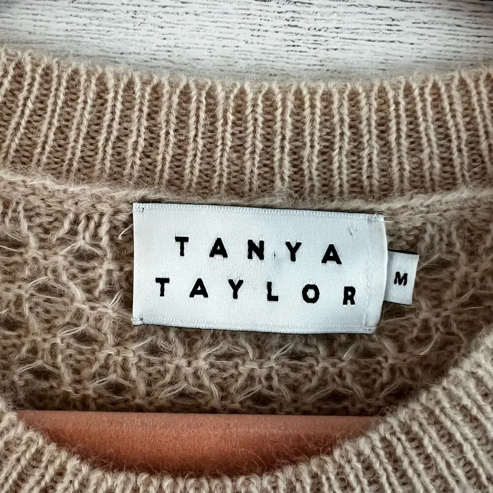Tanya Taylor Naomi Open Knit Fringe Sweater Size‎ M